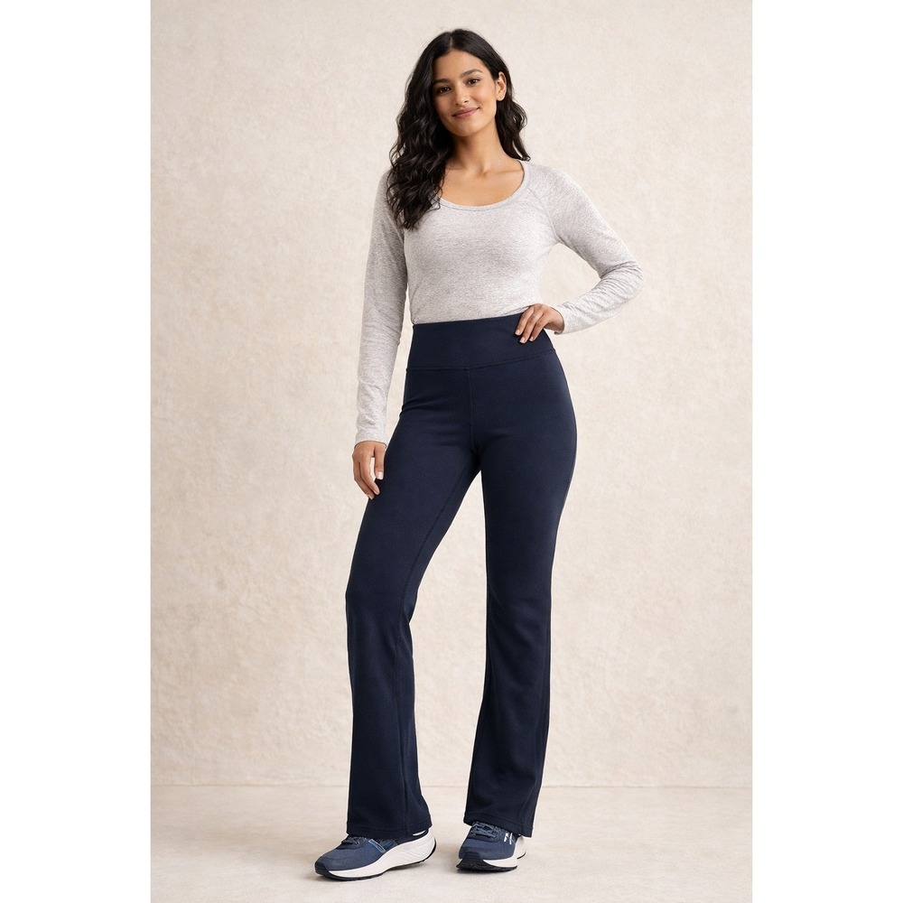 Athleta Altitude Fleece Lined High Rise Sweatpant Sz S Blue Elastic Waist